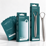 Glow Whitening Strips + Beam Tongue Scraper