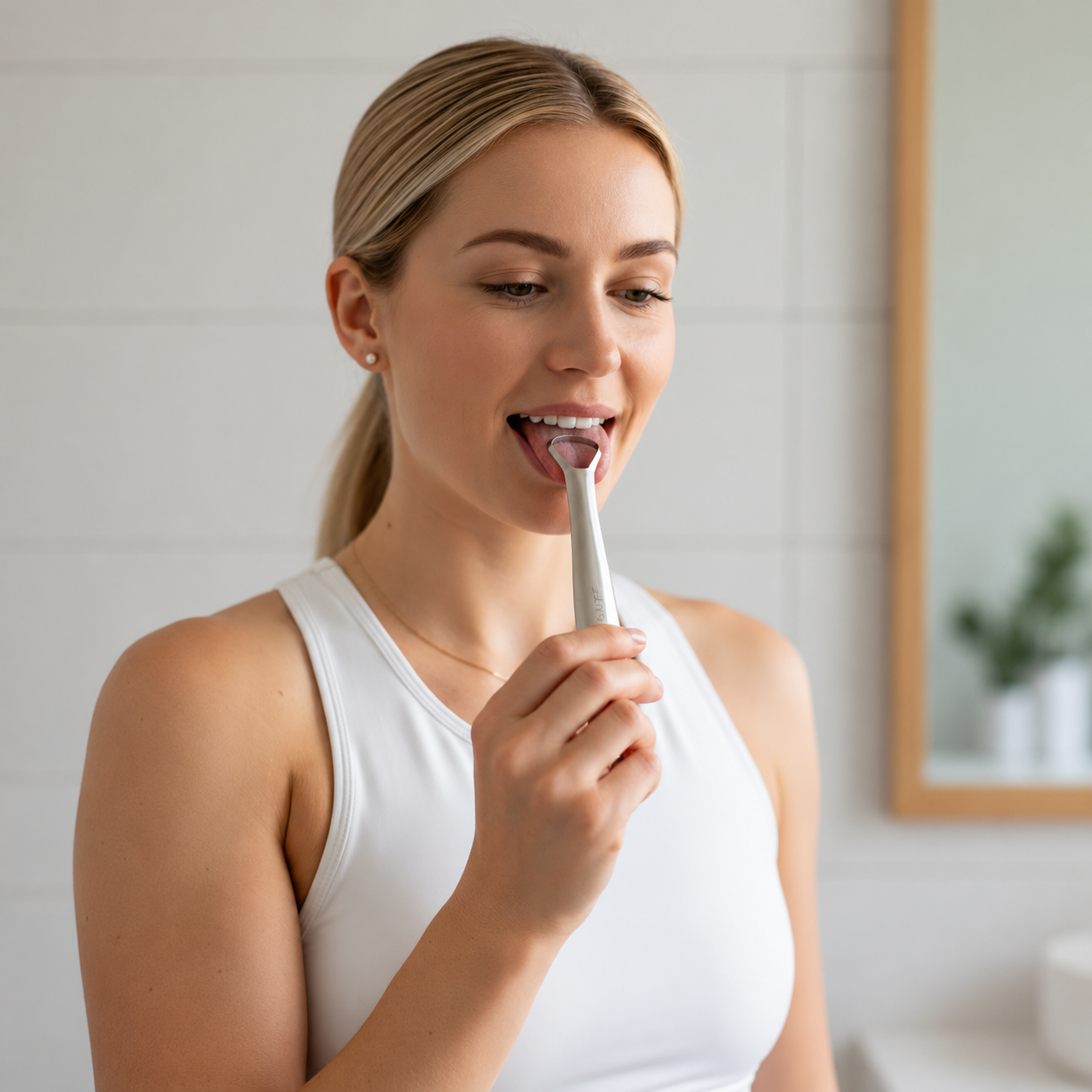 Glow Whitening Strips + Beam Tongue Scraper