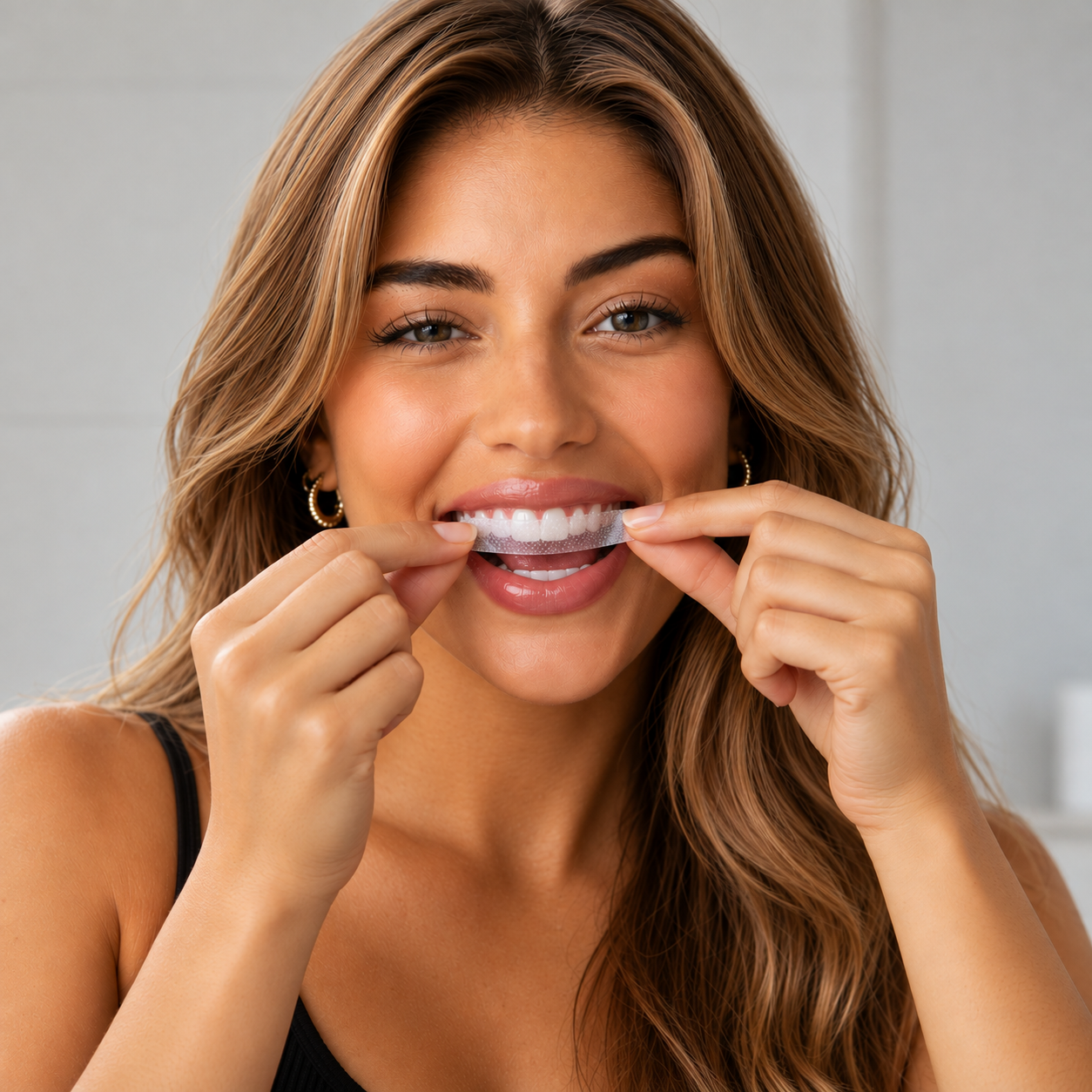 Glow Whitening Strips + Beam Tongue Scraper