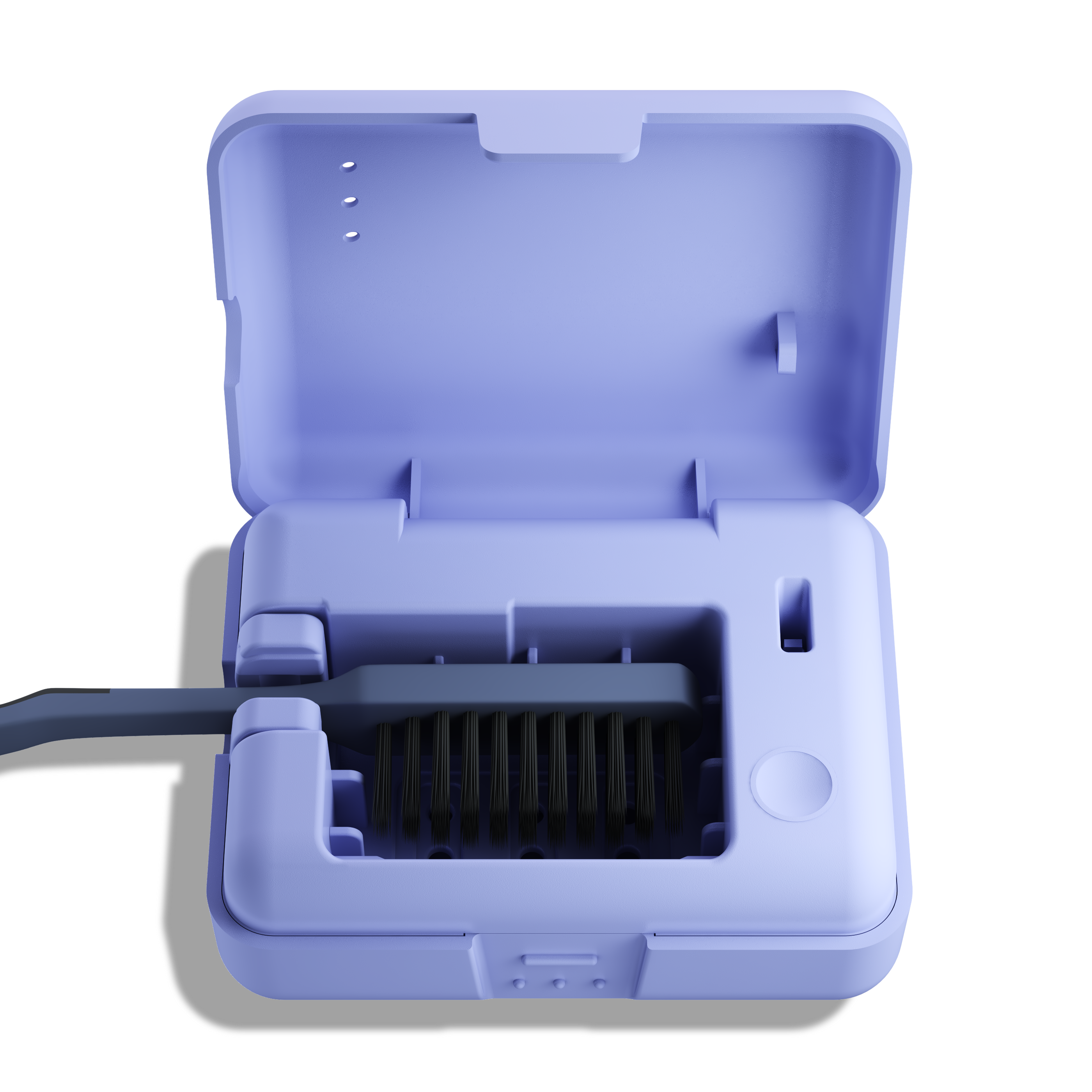 Sterilizing toothbrush case
